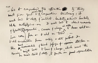 Página de un cuaderno de Darwin de 1837, de 